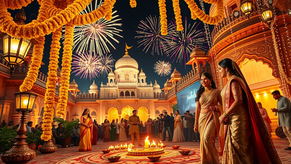 bollywood diwali celebration scenes