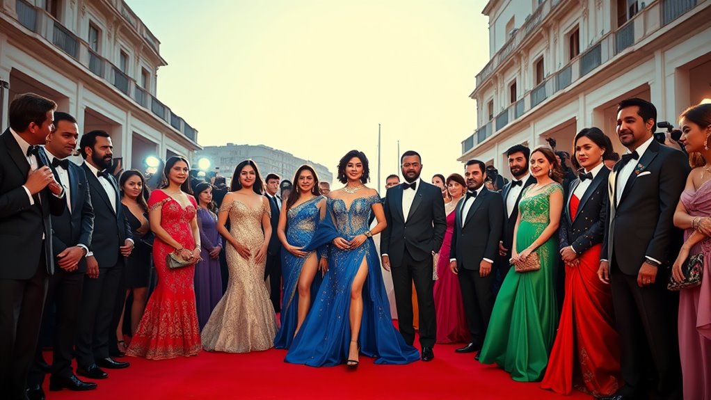 elegant bollywood red carpet