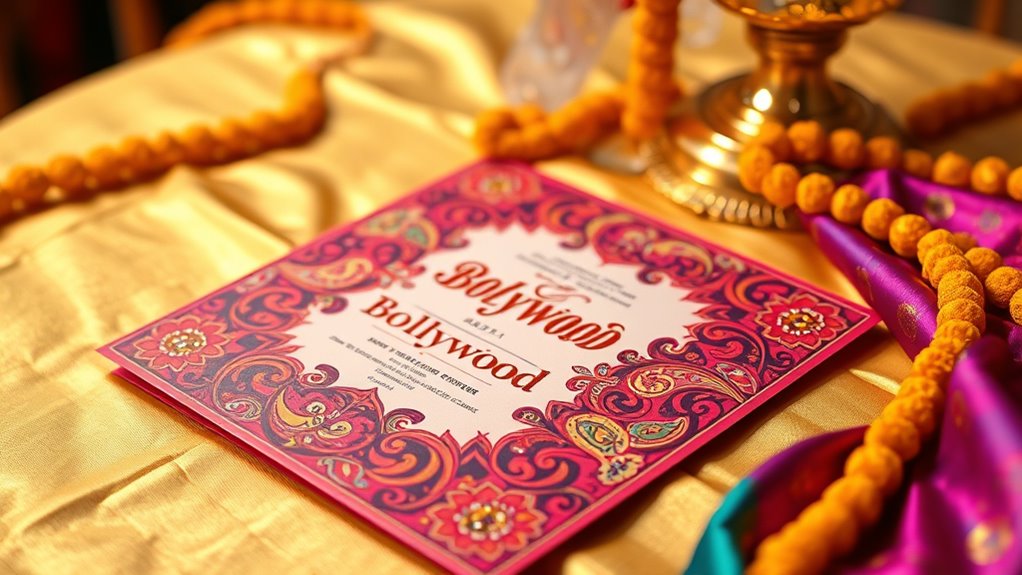 vibrant bollywood invitation designs