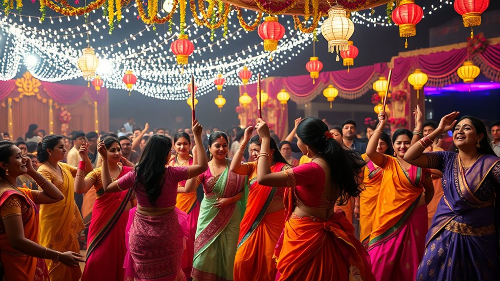 vibrant traditional community dance