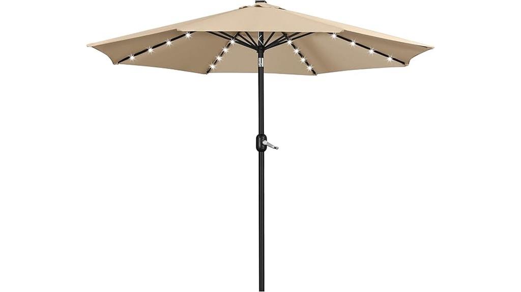 11 foot solar patio umbrella