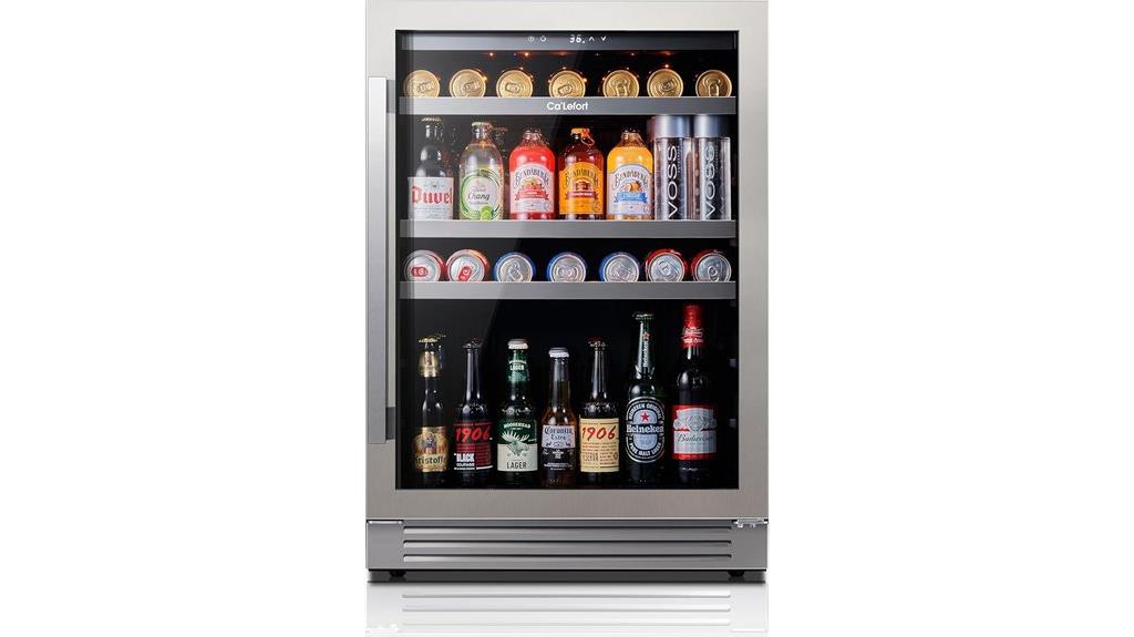 24 inch glass beverage cooler