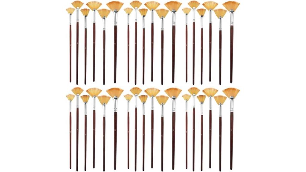 42 piece fan brush set