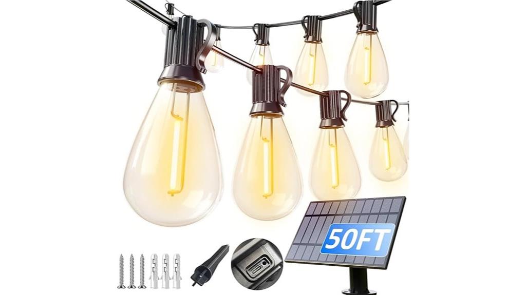 50ft solar string lights