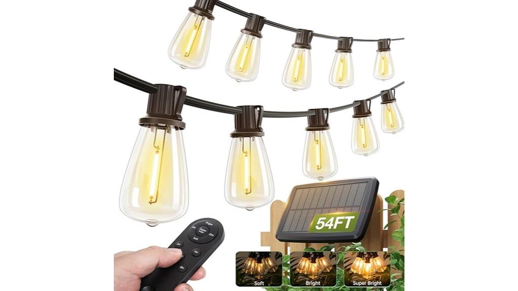 54 foot waterproof solar lights