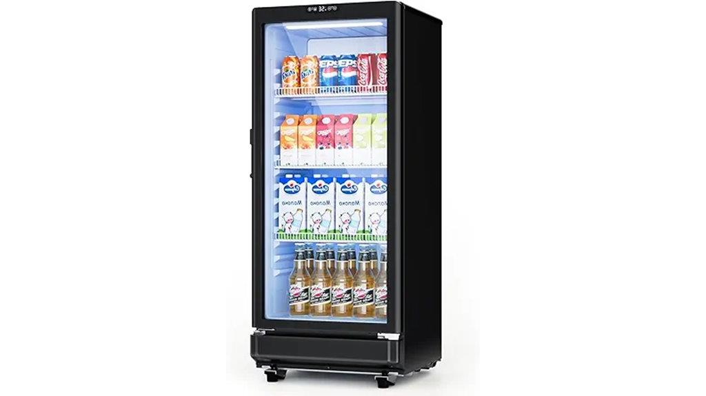6 cu ft glass door refrigerator