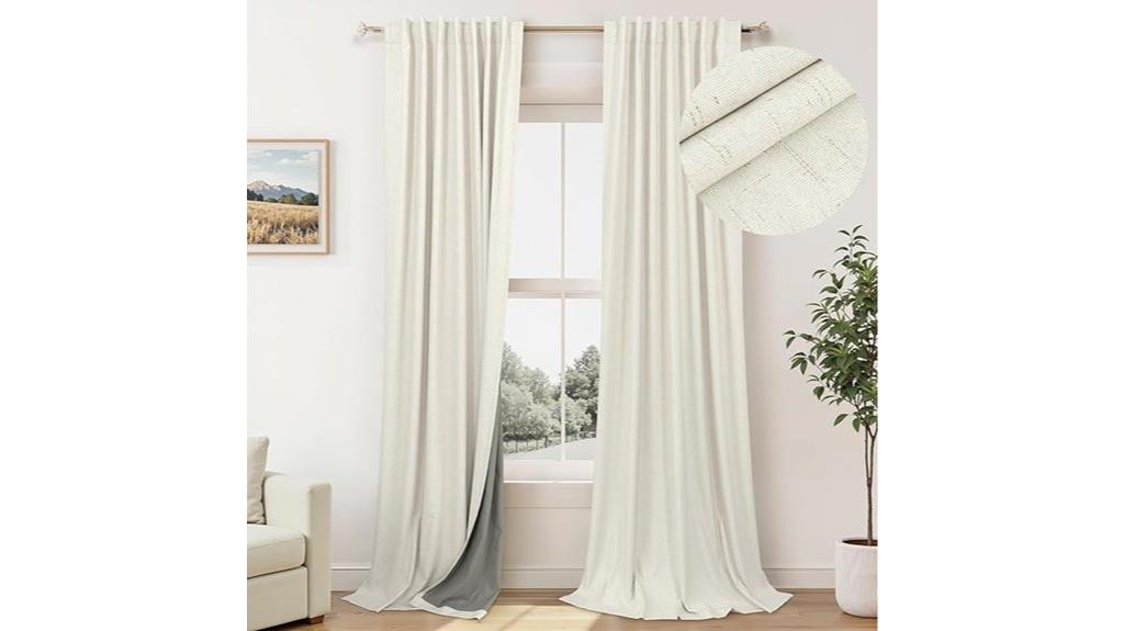 84 inch ivory blackout curtains