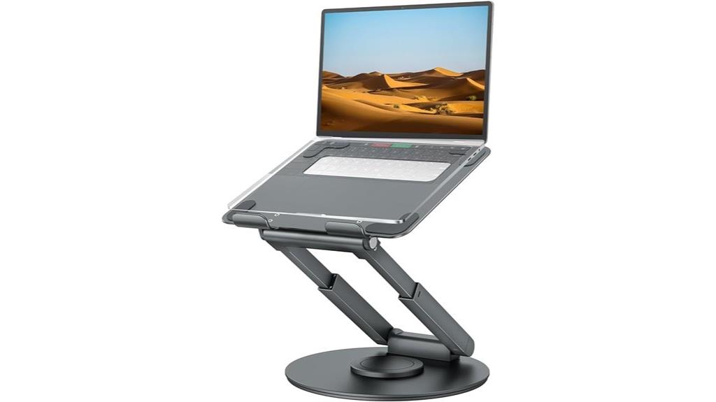 adjustable laptop stand with swivel