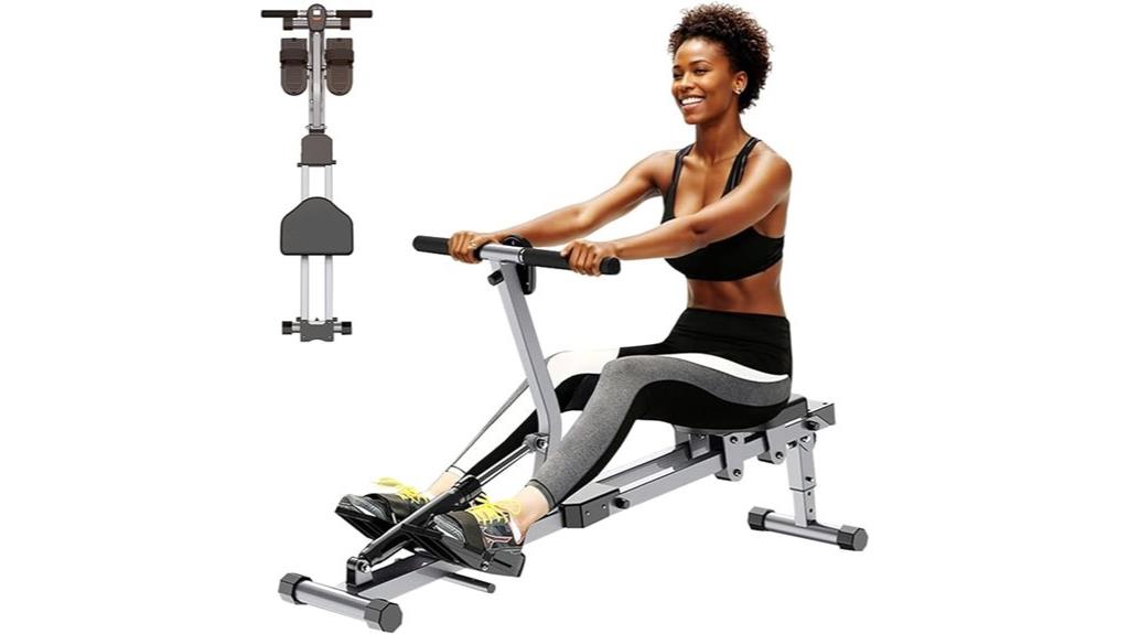 adjustable resistance rowing machine
