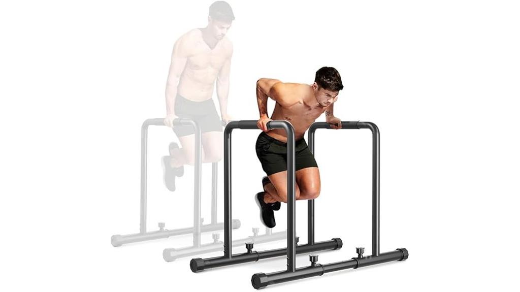 adjustable steel dip station