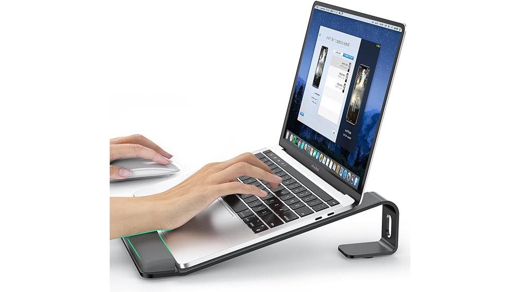 aluminum laptop wrist riser