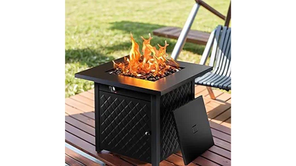 amada 28 inch propane firepit