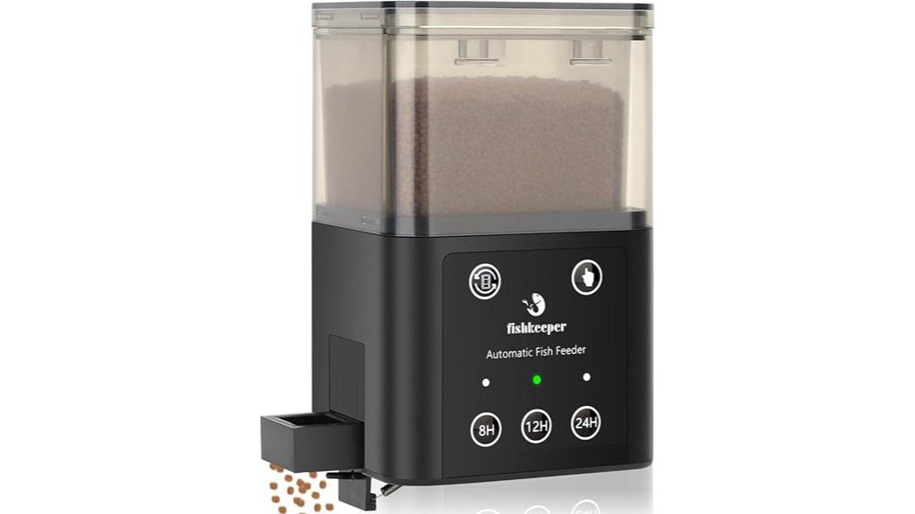 automatic fish feeder capacity