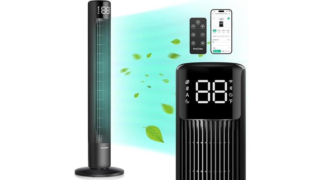 bedroom tower fan control