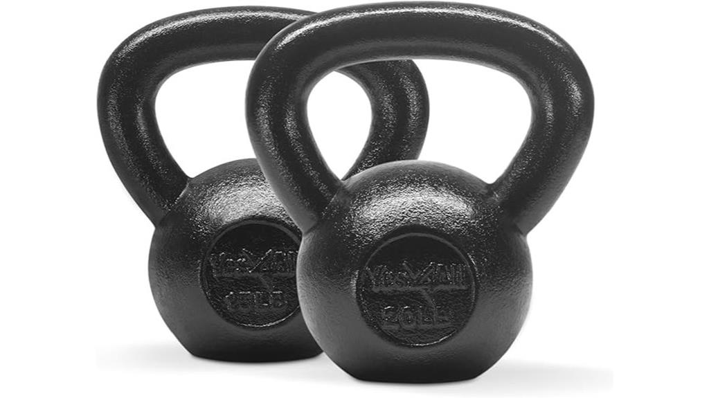 cast iron kettlebell set