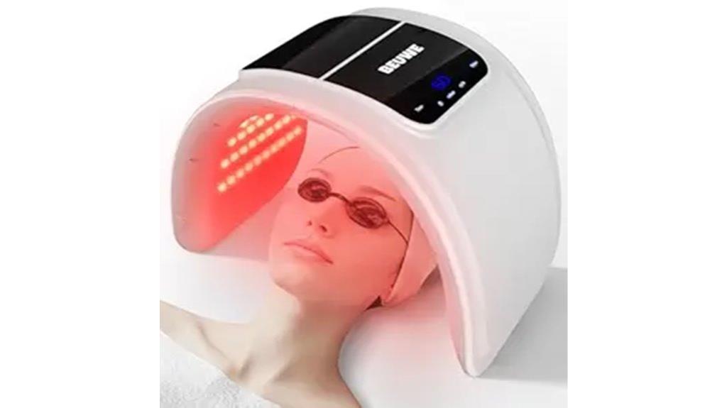 colorful facial therapy mask