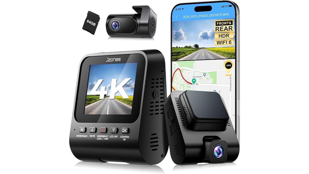 dual 4k and 1080p dash cams