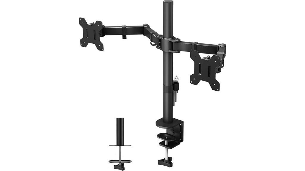 dual adjustable monitor mount