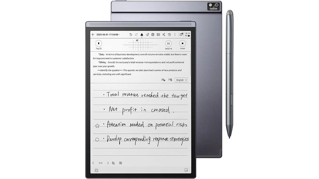 e ink tablet with stylus