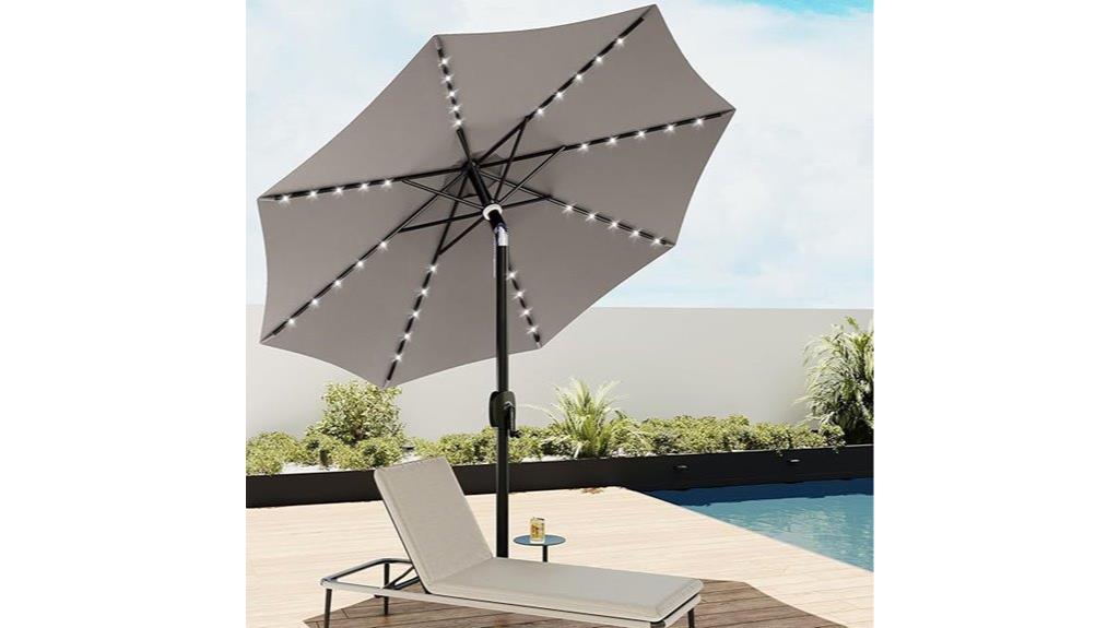east oak led umbrella