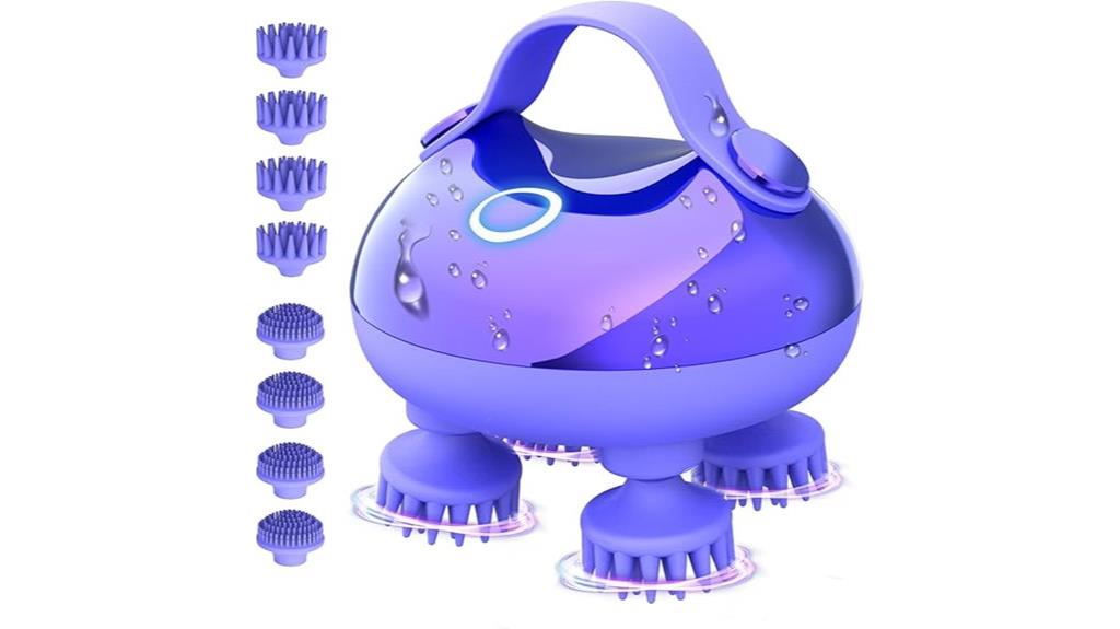 electric scalp massager with adjustable speeds