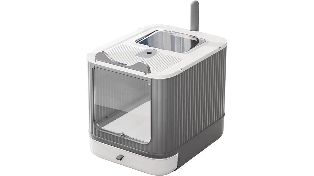 enhanced covered cat litter box