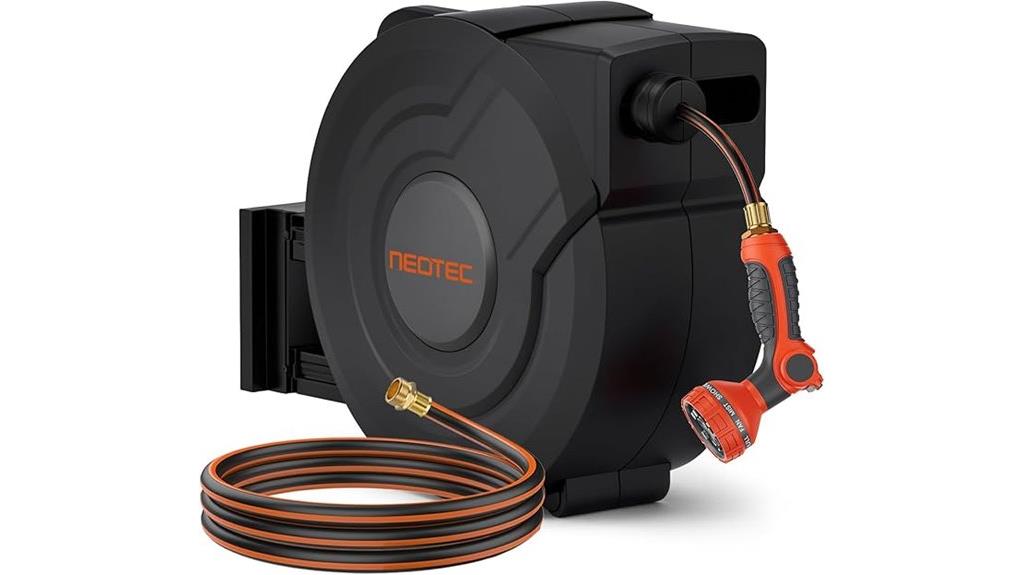 extended 130ft hose reel