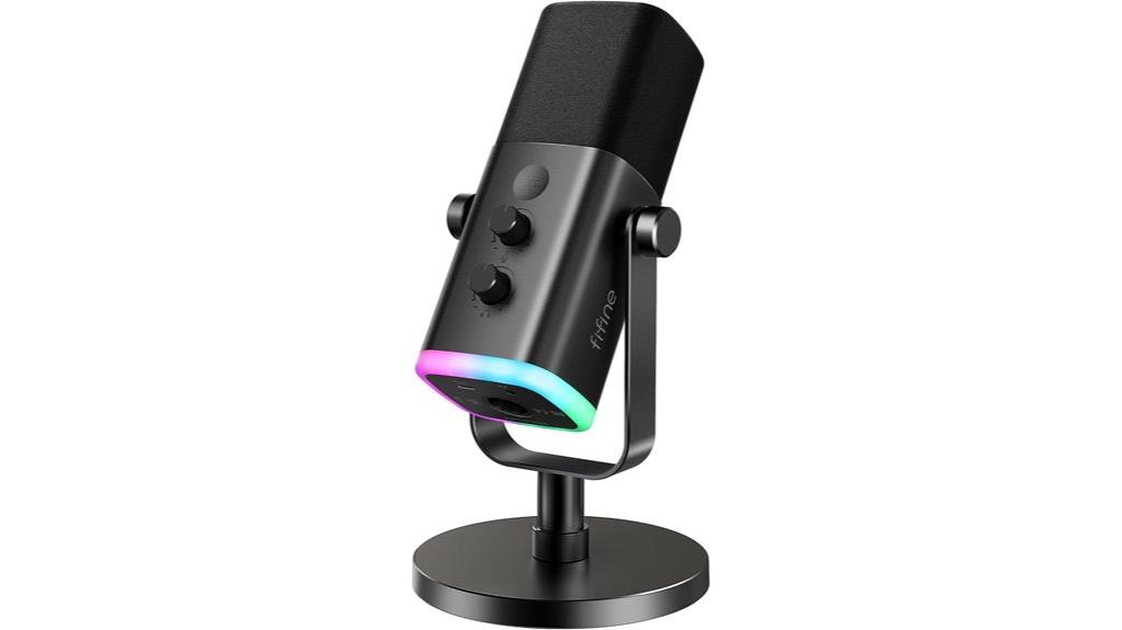 fifine podcast streaming microphone
