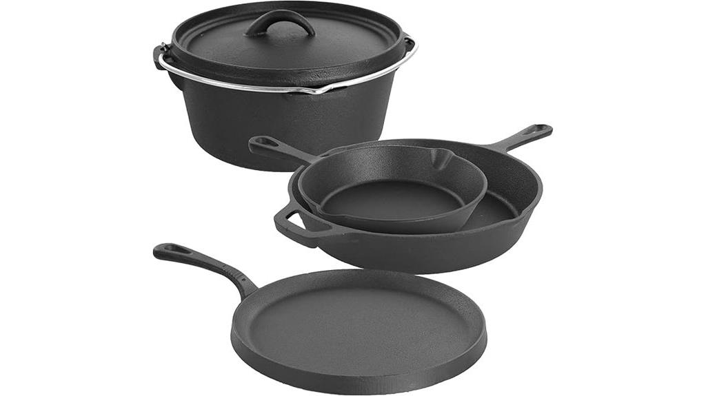 five piece cast iron set
