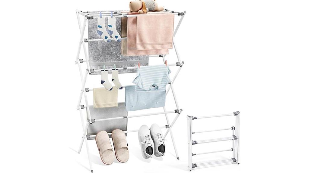 foldable extendable laundry rack