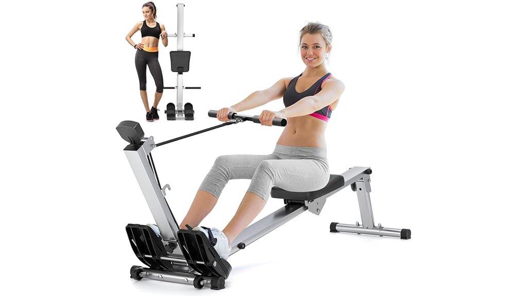 foldable rowing machine with lcd