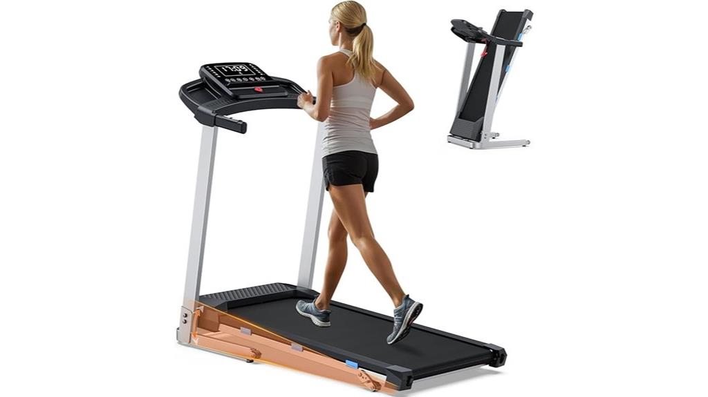 folding incline quiet treadmill