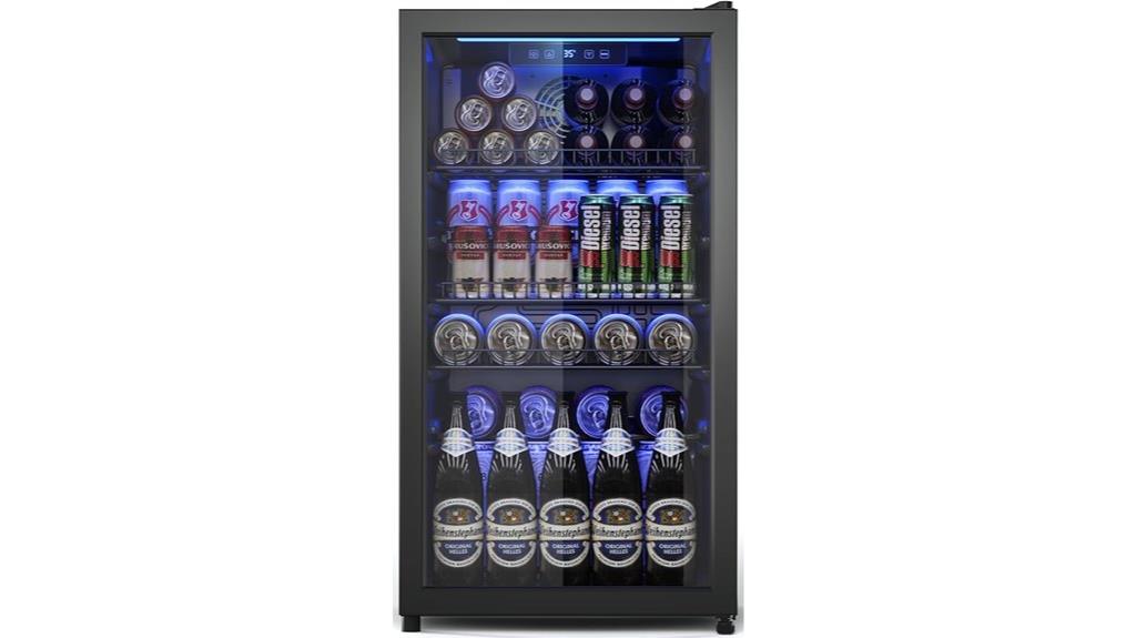 glass door beverage fridge