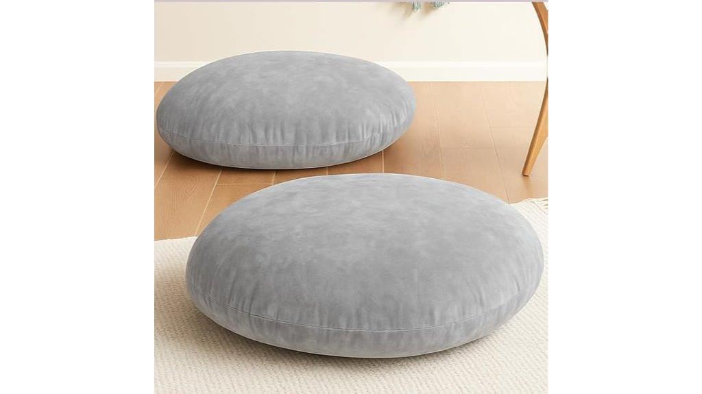 gray yoga cushion set