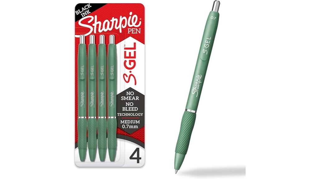 green barrel gel pens