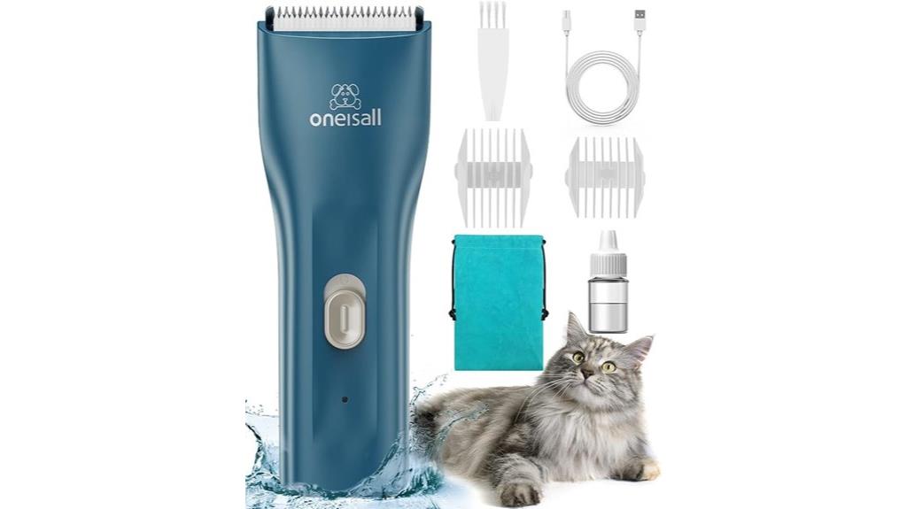 green cat grooming clipper