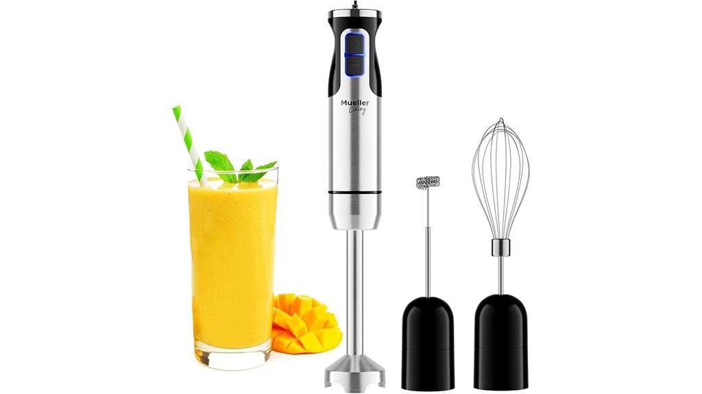 handheld immersion blender with 8 speeds
