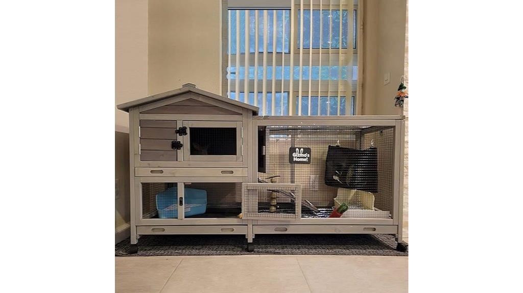 indoor outdoor rabbit cage
