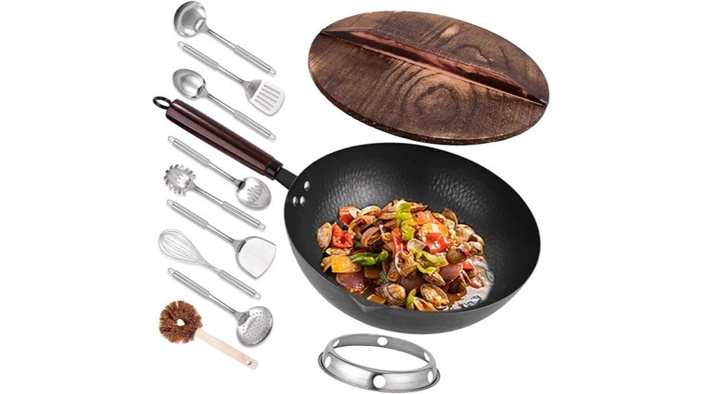 large carbon steel wok
