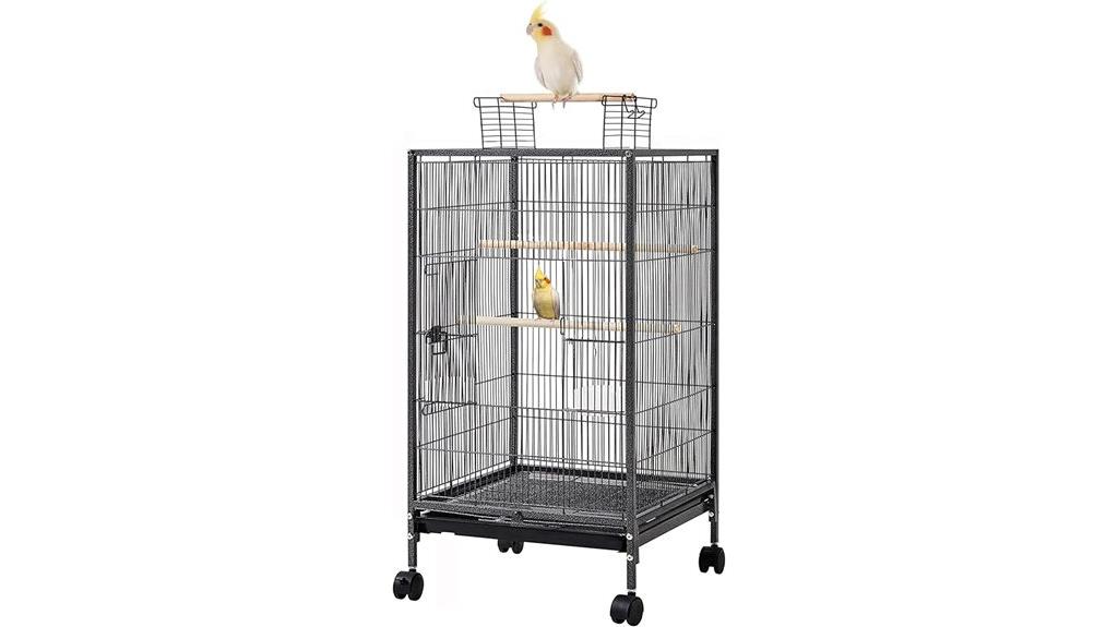 large iron bird cage