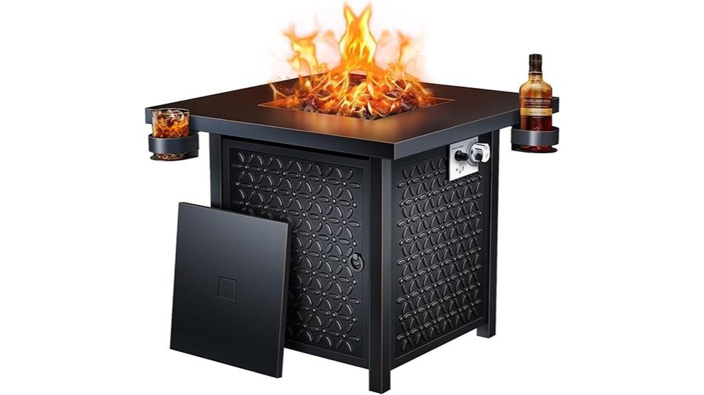 large outdoor gas fire pit