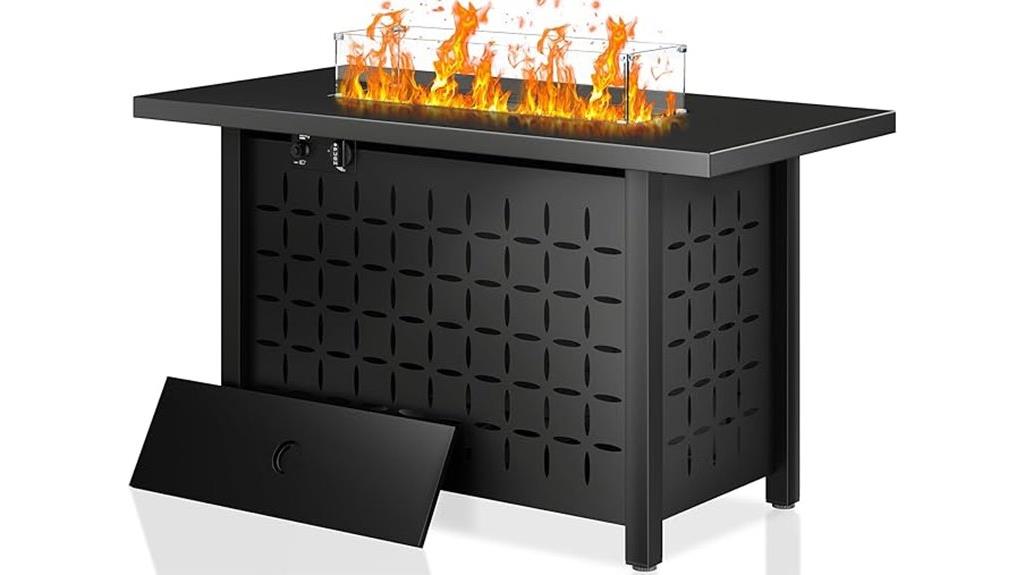 large outdoor propane fire pit