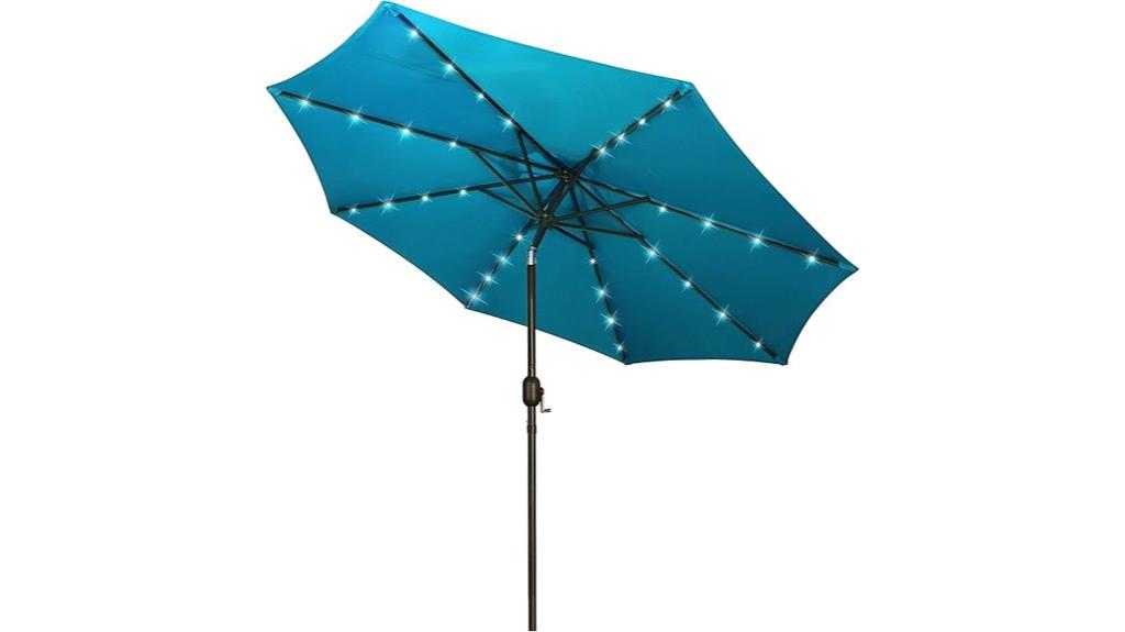 large solar patio umbrella