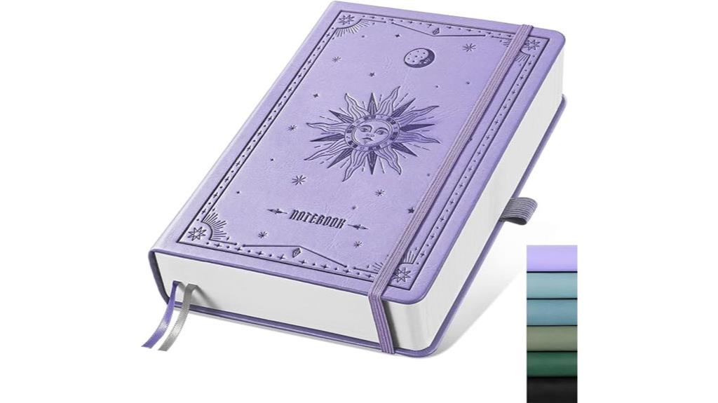light purple dotted notebook