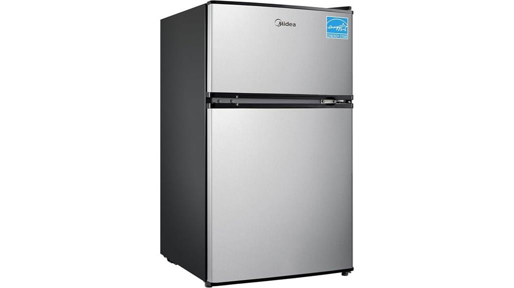 midea compact stainless refrigerator