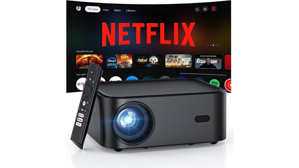 netflix licensed smart projector