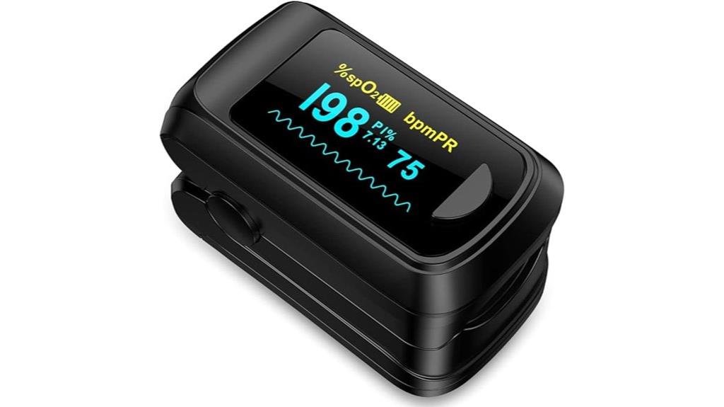 oled screen fingertip pulse oximeter