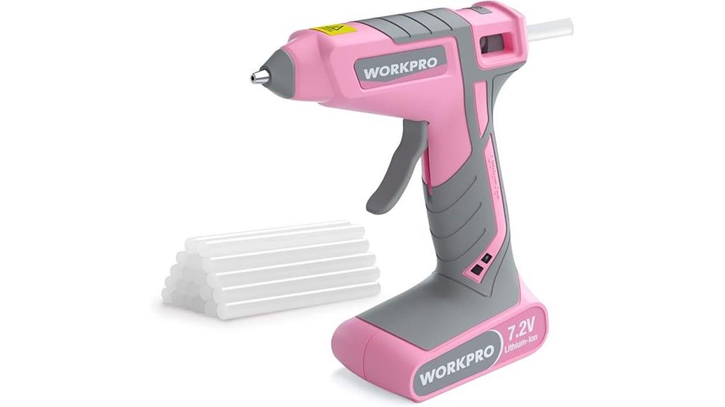 pink rechargeable glue gun