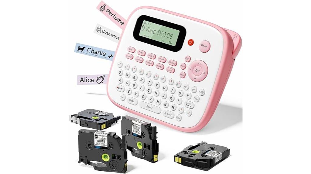 pink waterproof label maker