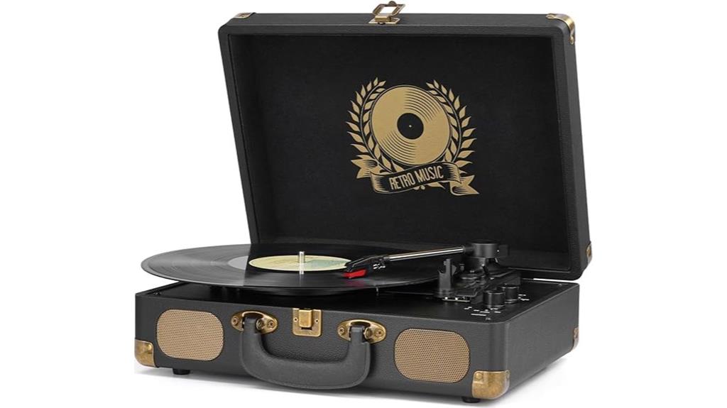 portable bluetooth vinyl turntable